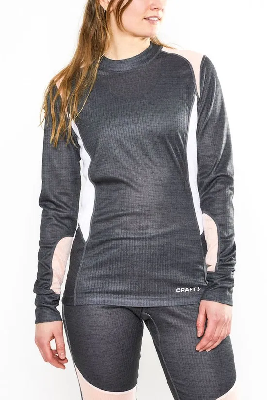 Craft - Maat L - Baselayer Set Thermoset - Vrouwen - grijs/roze/wit