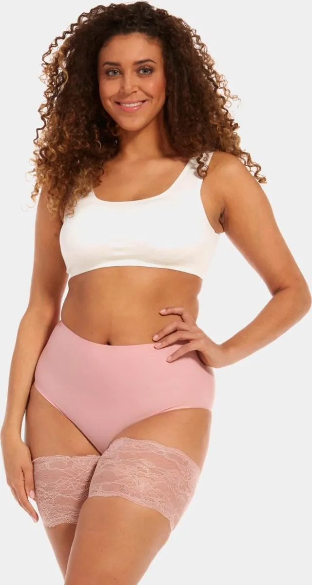 MAGIC Bodyfashion Maat M  Be Sweet To Your Legs-- Lace Dijenbanden Blush Pink Vrouwen