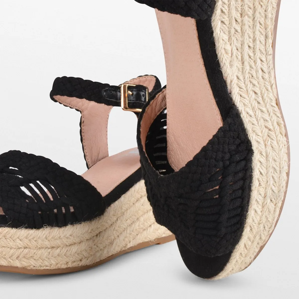 POSH by Poelman NANA Dames - 39 - Sandalen/Espadrilles - Zwart