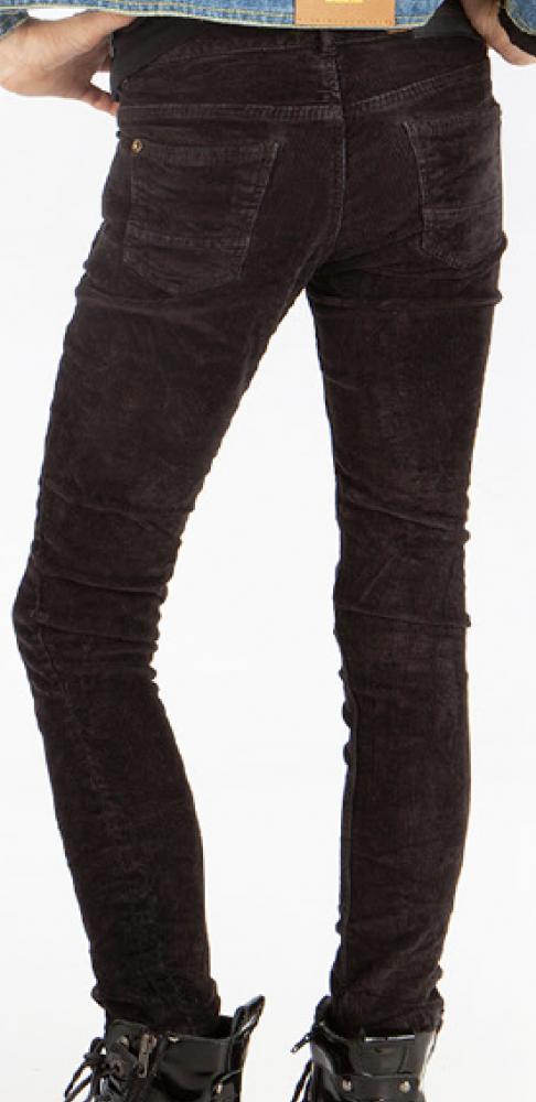 Vingino - maat 176 - elastische slim Fit Cordhose SERLE im Jeans-Style in deep black