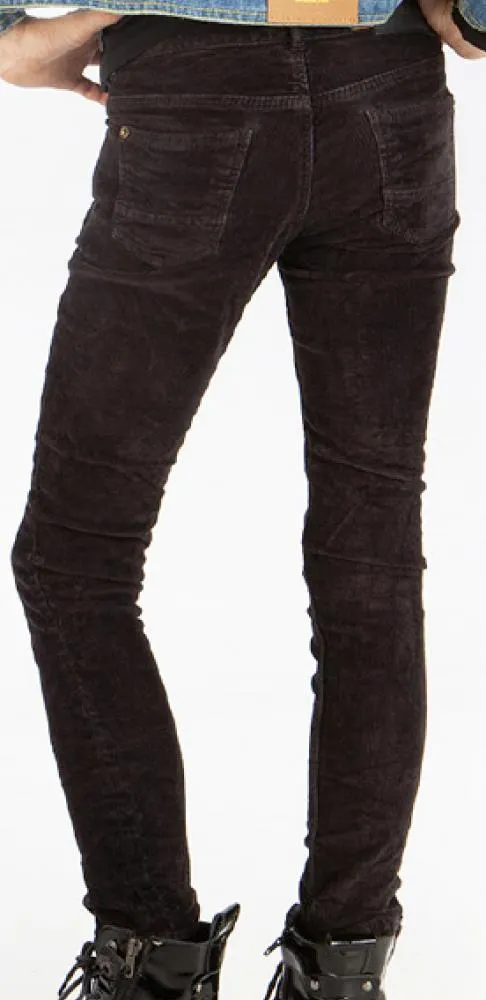 Vingino - maat 176 - elastische slim Fit Cordhose SERLE im Jeans-Style in deep black