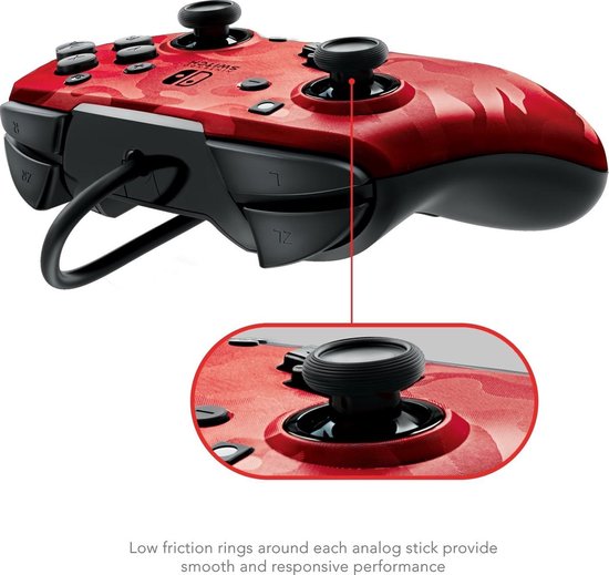 Faceoff Deluxe+ Audio Wired Controller - Red Camo (Nintendo Switch)