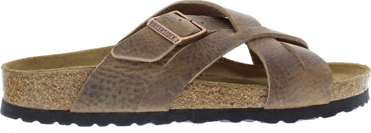 slipper, sandal, bruin, kork, tweestrap