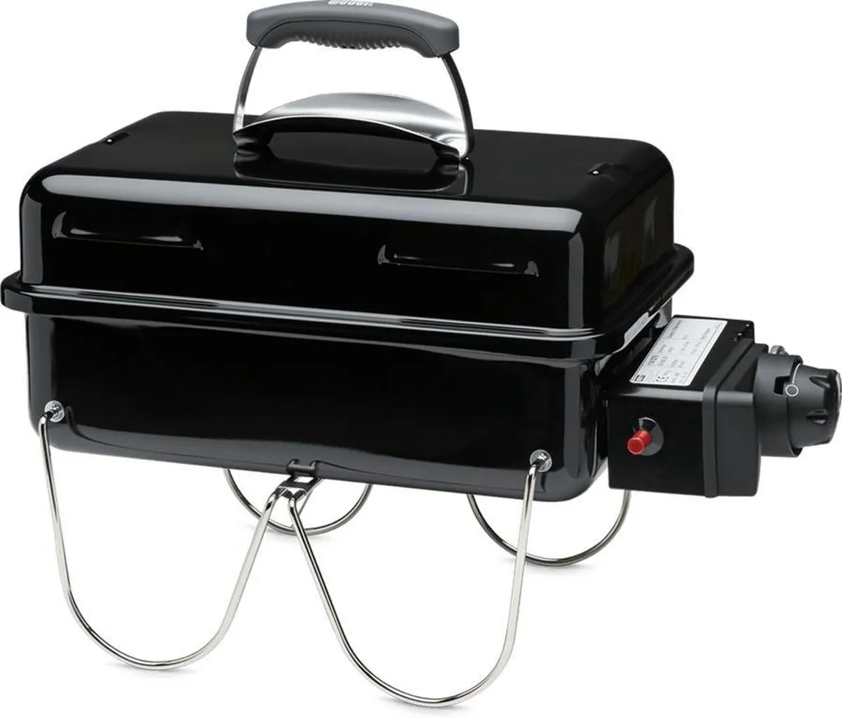Weber Go-Anywhere Gas Barbecue - 41x26 cm - Roestvrijstalen branders - Gasregelkop - Incl. deksel