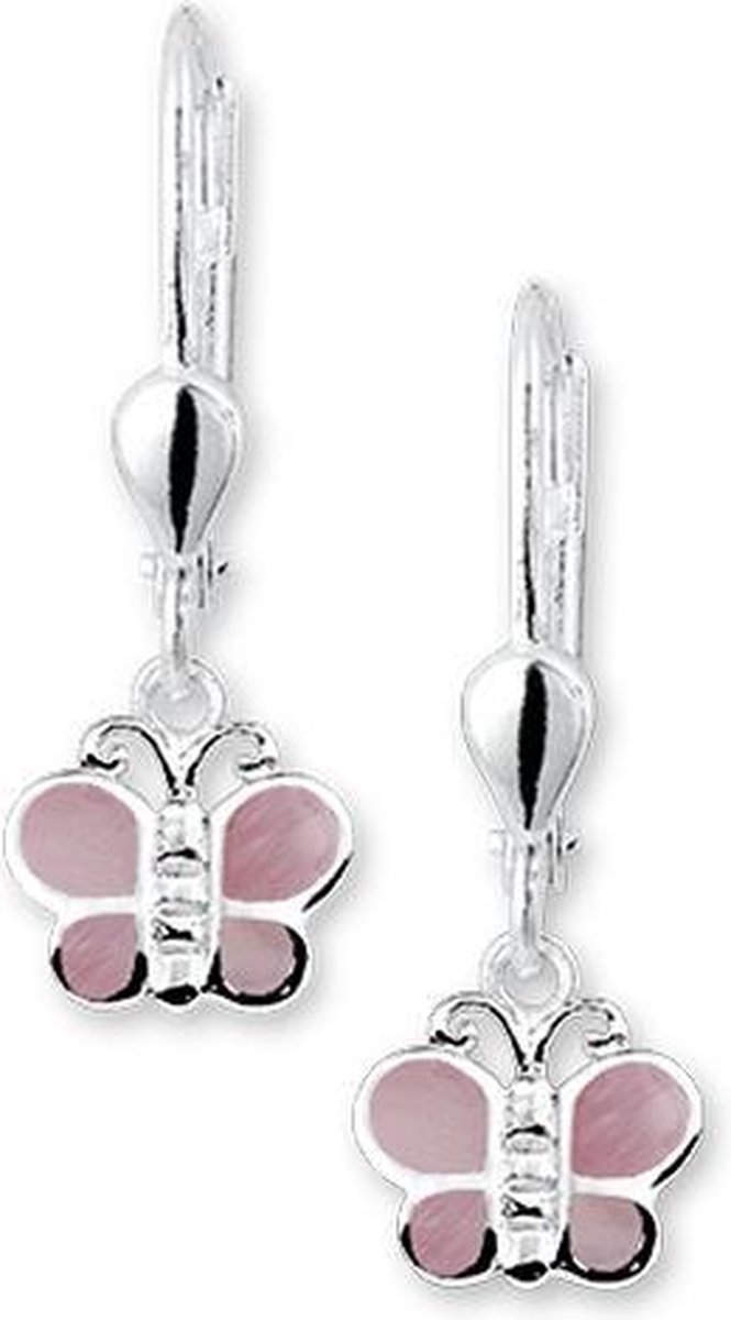 The Jewelry Collection - Oorhangers Vlinder Brisur Haak - Zilver