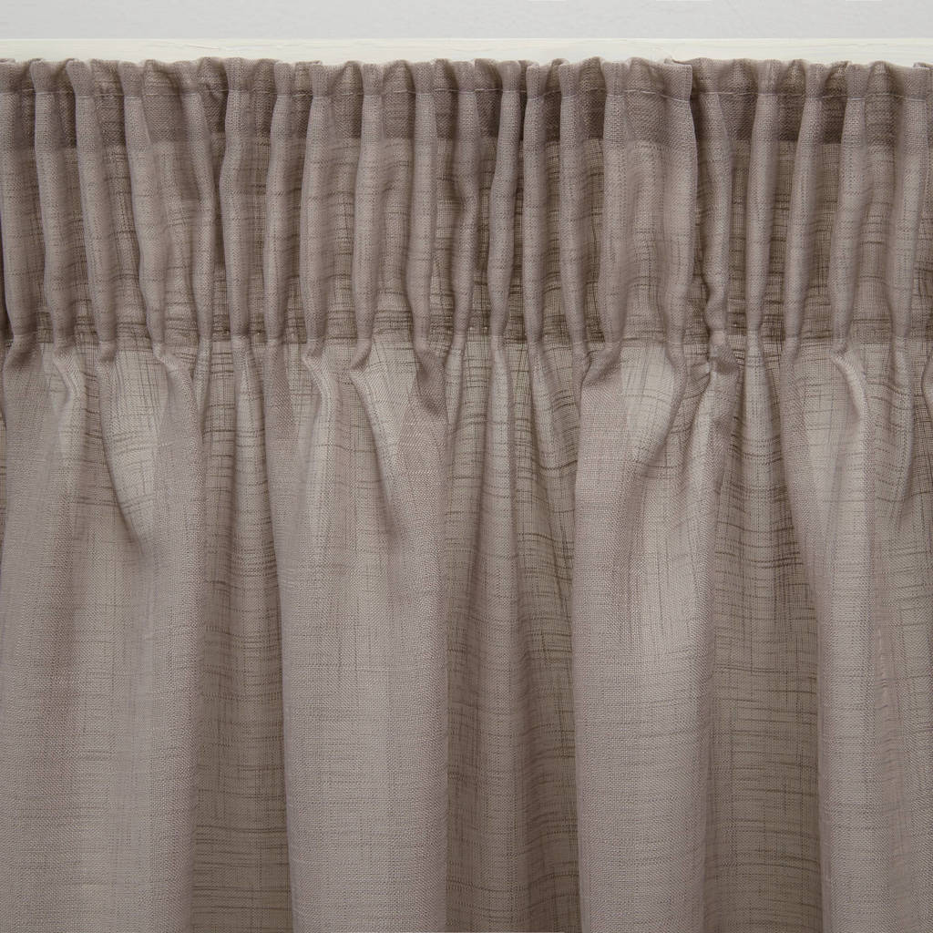 Koopjeshoek - Transparant Gordijn (450x310 cm) - Grijsbruin