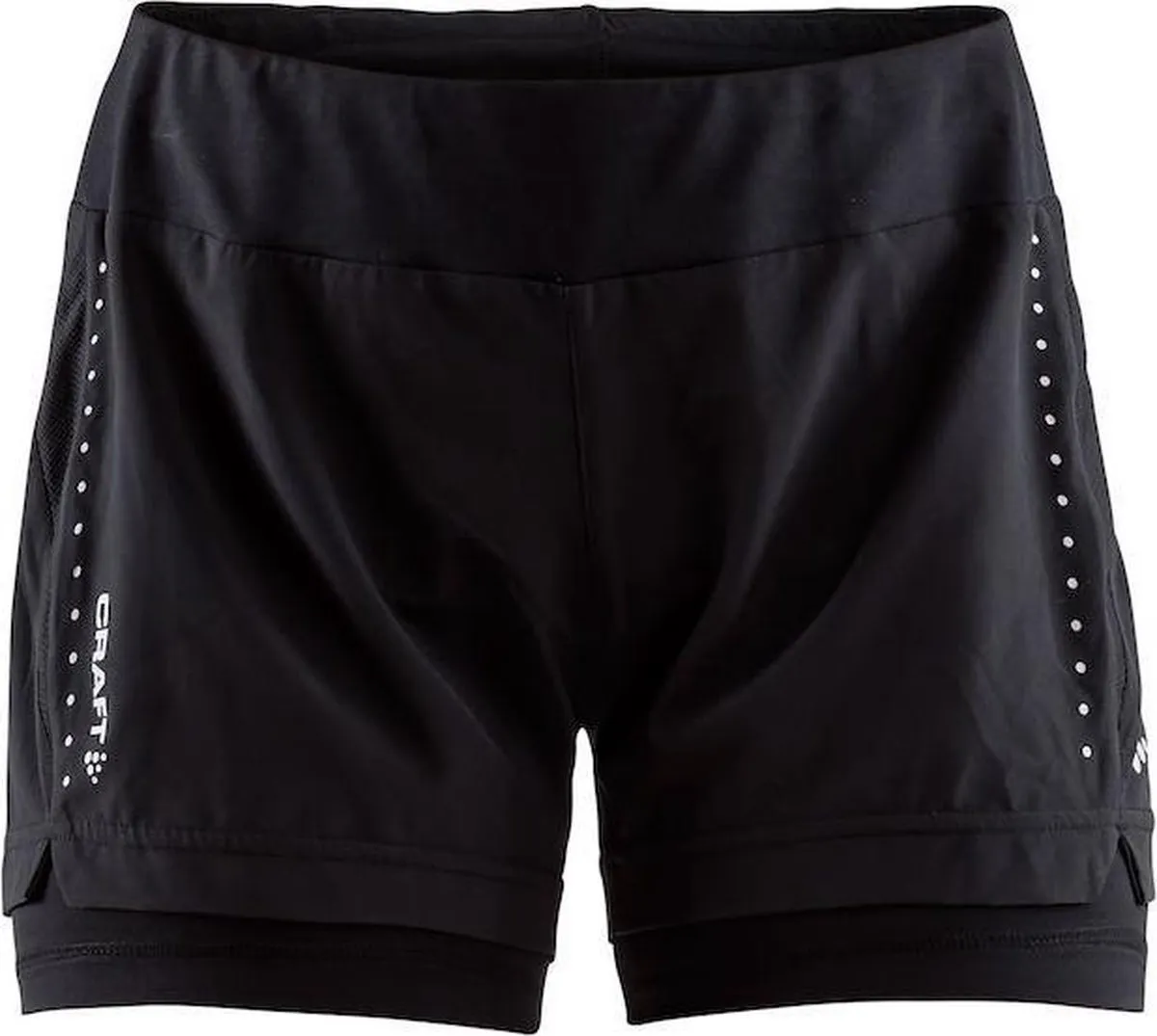 shorts, athletic, zwart, perforatie, drawstring