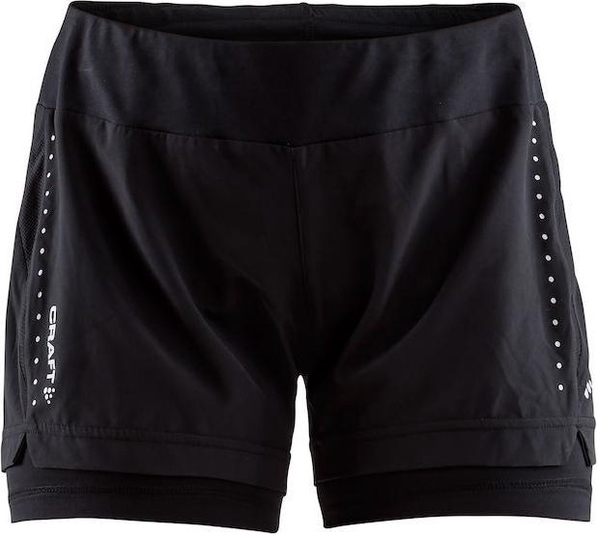 shorts, athletic, zwart, perforatie, drawstring