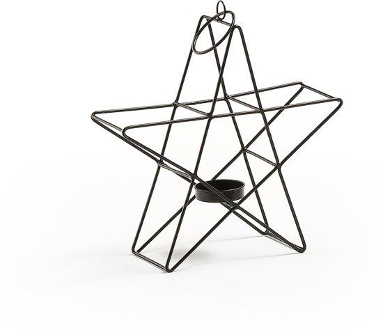 Kave Home STELL Kaarsenhouder - Metaal - Zwart
