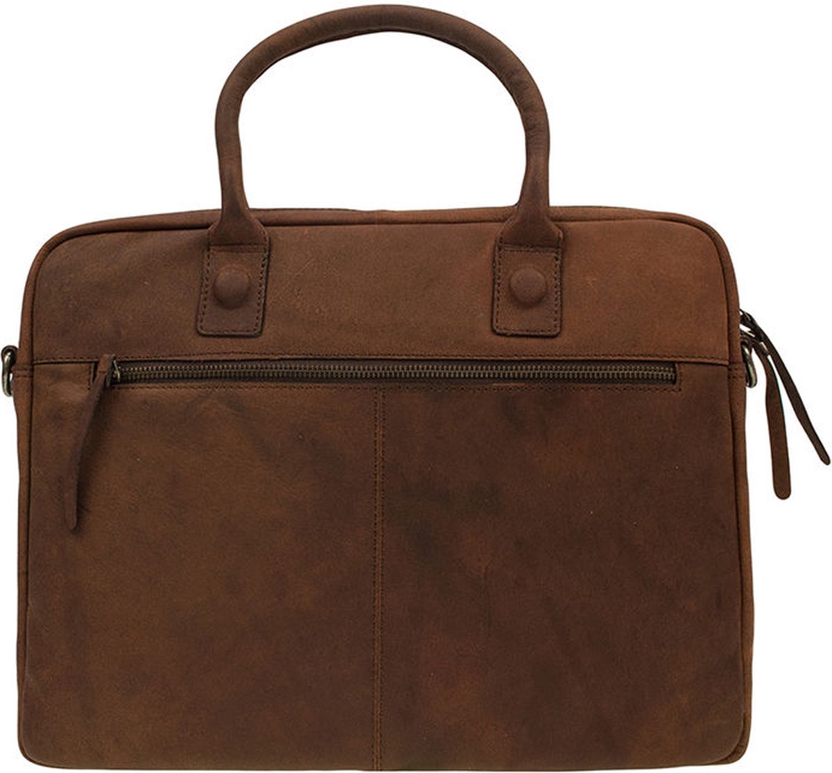 DSTRCT Wall Street Leren Laptoptas - 15,4 inch - Bruin