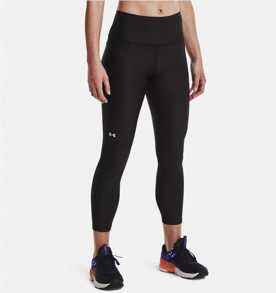 Under Armour Maat M  Tech Hi Ankle Leg-BLK Dames Sportbroek - Zwart - Wit