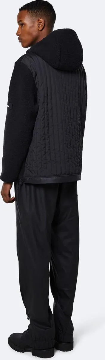 Rains - maat S/M- Fleece Pullover Hoodie - Black - Unisex