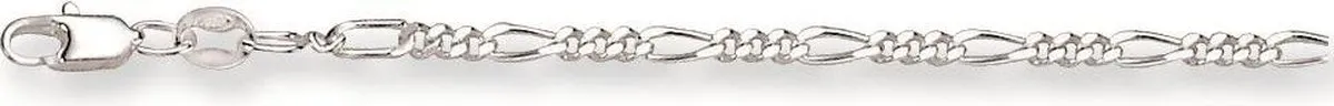 Silver Lining ketting - zilver - figaro 2.5 mm - 50 cm