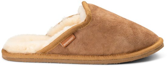 slipper, mocassin, pluche, bruine, voering