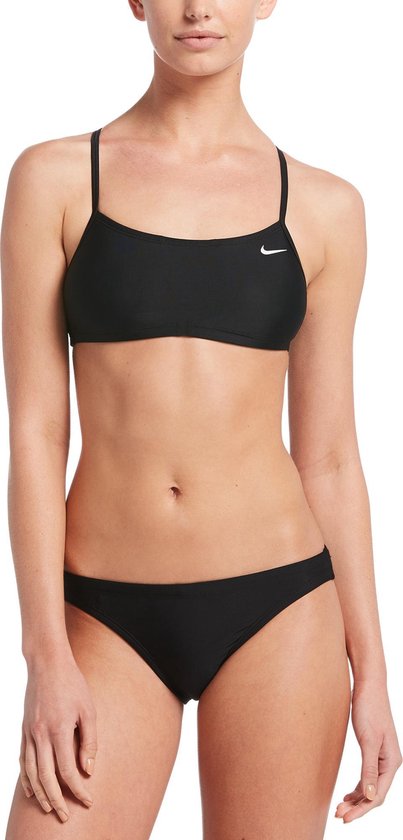 Nike - Maat S - Swim Racerback Bikini Set Dames Bikini - Black