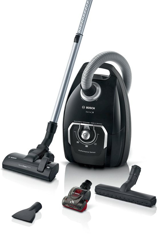 Bosch BGL8BA3S Serie 8 - Stofzuiger met zak - 15mtr bereik - HEPA13 - Zwart