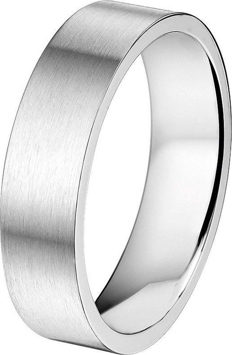 The Jewelry Collection -  Ring A508 6 mm- Staal - Maat 17.50
