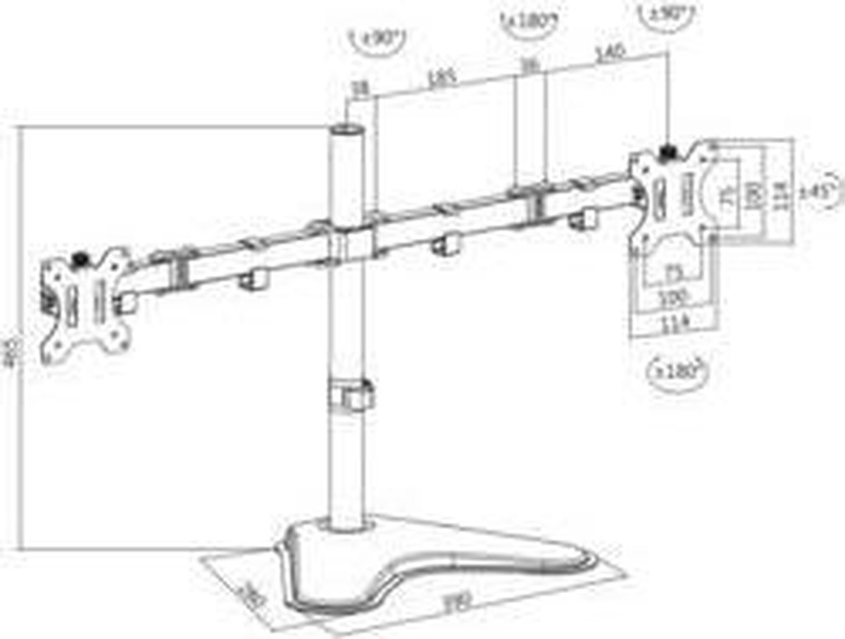 Desk stand LogiLink Tilt/Swivel/Level 13-32