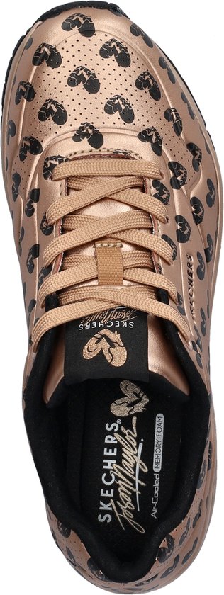 sneaker, rose gold, leopard-print, perforated, lacing