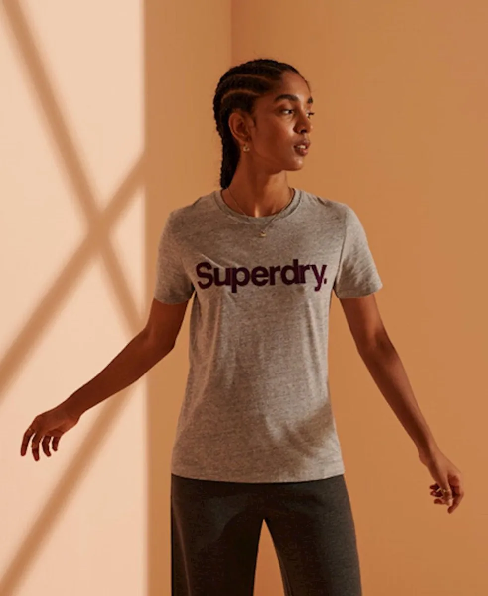 Superdry - Maat S - Classic Flock Dames T-shirt