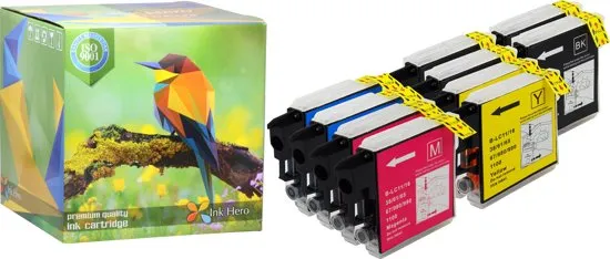 Ink Hero - 10 Pack - Inktcartridge / Alternatief voor de Brother LC985 DCP-J125 DCP-J140W DCP-J315W 
