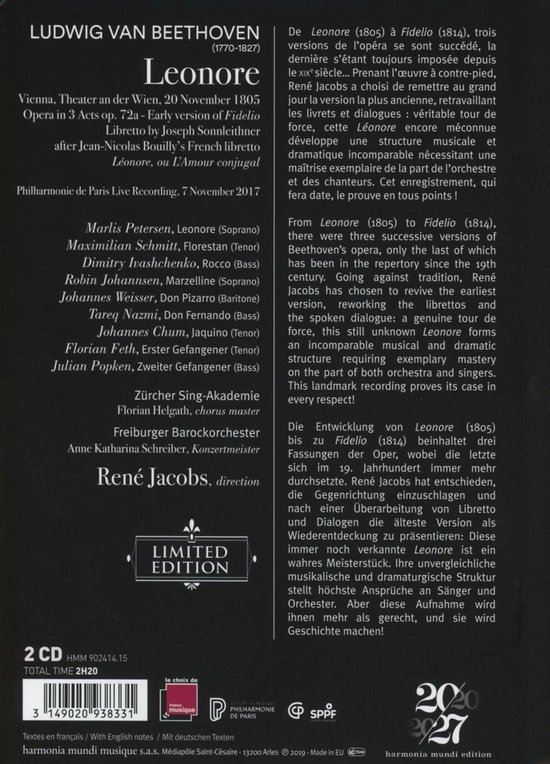 Beethoven Leonore (CD) Limited edition