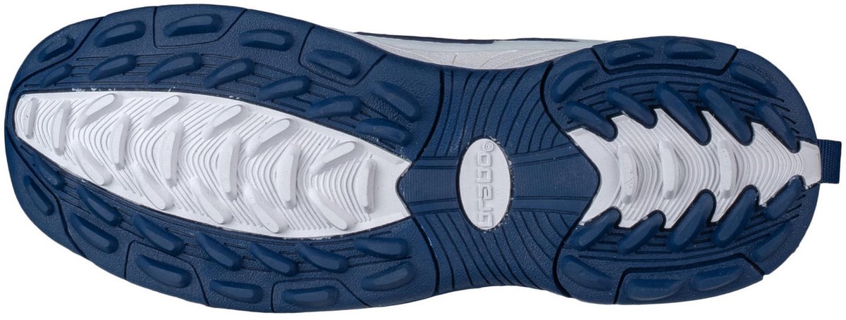 sneaker, sportschoen, witte zool, blauwe buitenzool, garage-sole