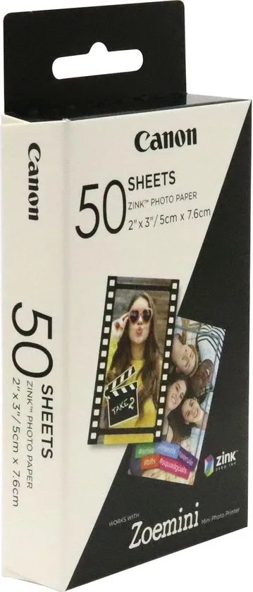 Canon ZINK Zelfklevend Fotopapier - Pak van 50 sheets