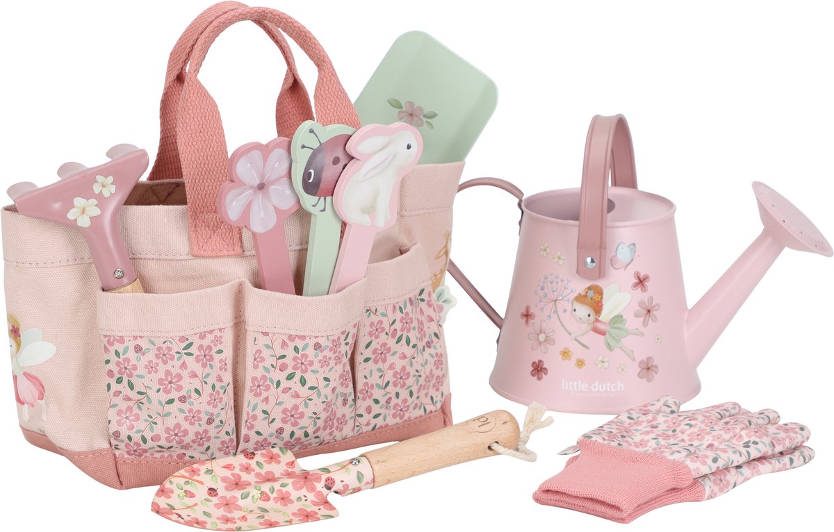 tuingereedschap, tuinset, plantenpot, zak, set