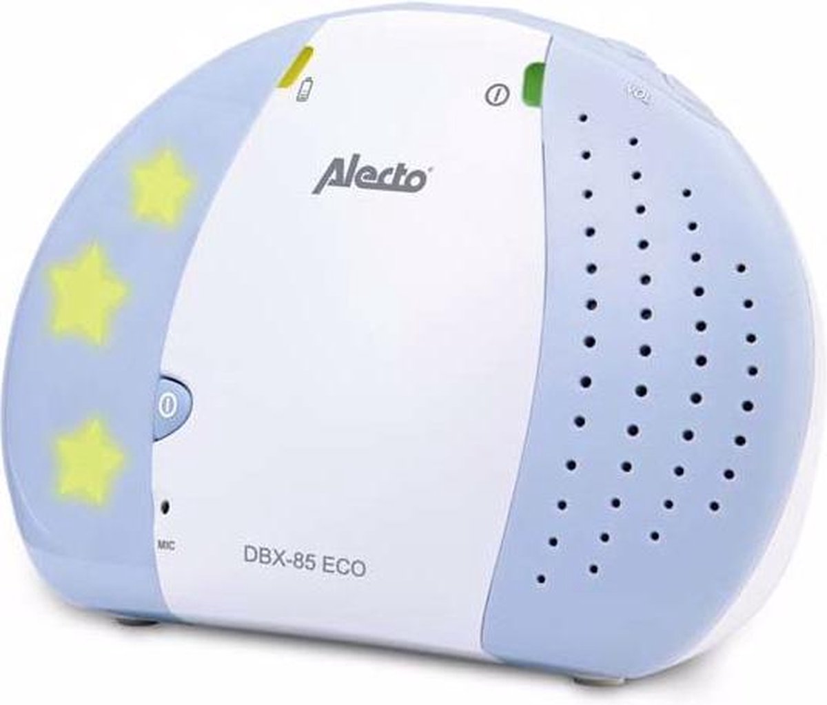 Alecto DBX-85 ECO - Full Eco DECT babyfoon - Wit/Blauw