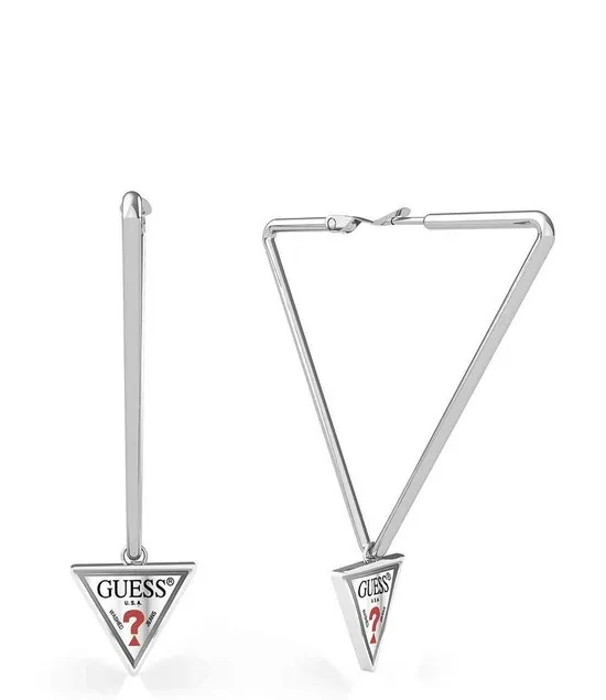 Guess Oorbellen Oorbellen Hula Hoops UBE79058 Zilverkleurig