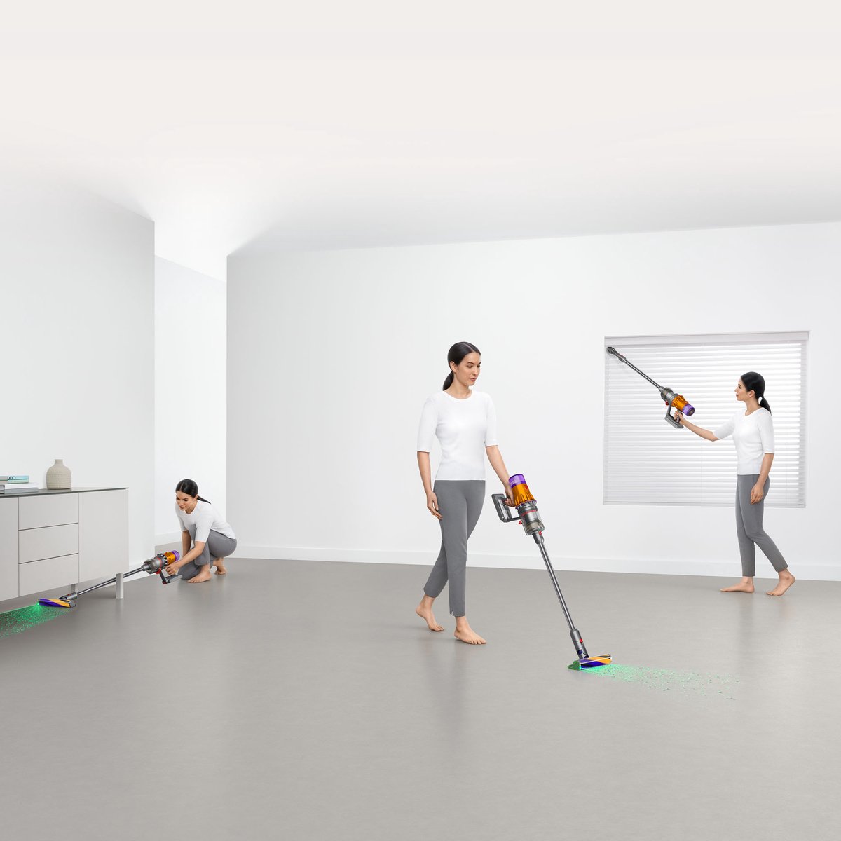 Dyson V12 Detect Slim Absolute - Steelstofzuiger - Nikkel/Geel - 150 Air Watts - Lichtgewicht