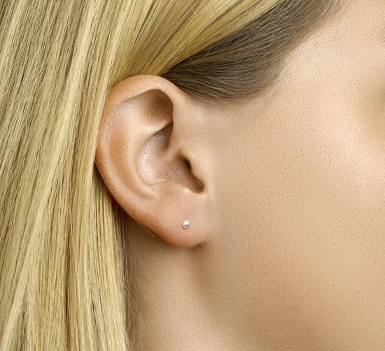The Jewelry Collection - Oorknoppen Bol - Zilver - 3 mm