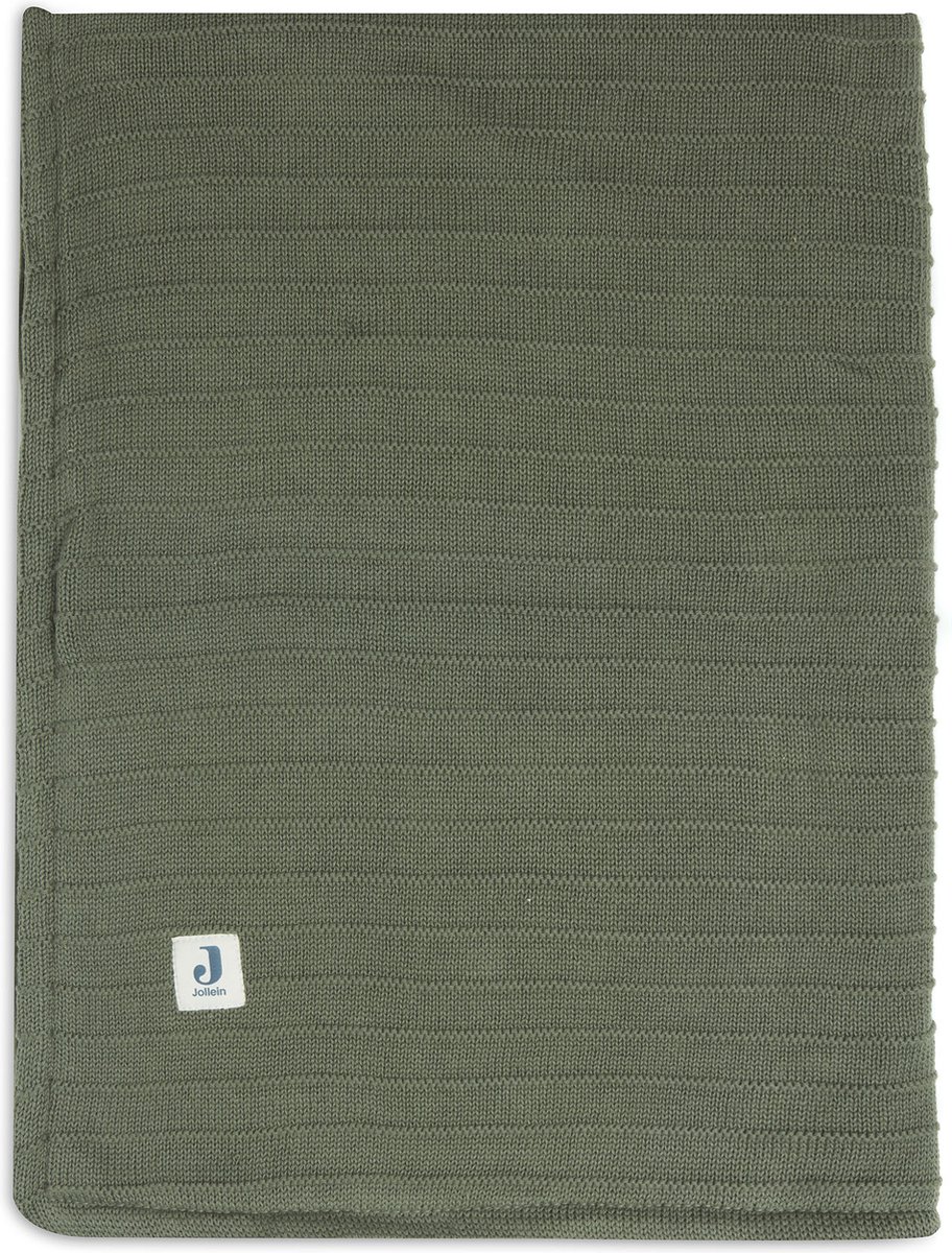 Jollein Baby Deken Wieg Velvet Pure Knit - Leaf Green