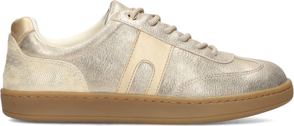 silver sneaker, metallic shoe, women's sneaker, gum sole, lace-up