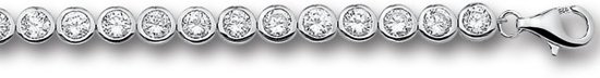 The Jewelry Collection Tennisarmband Zirkonia 5,2 mm - Zilver - Zilver 20 cm