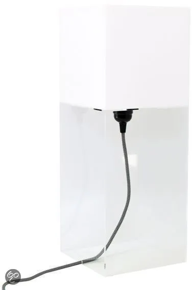 Plexi table lamp L - Wit