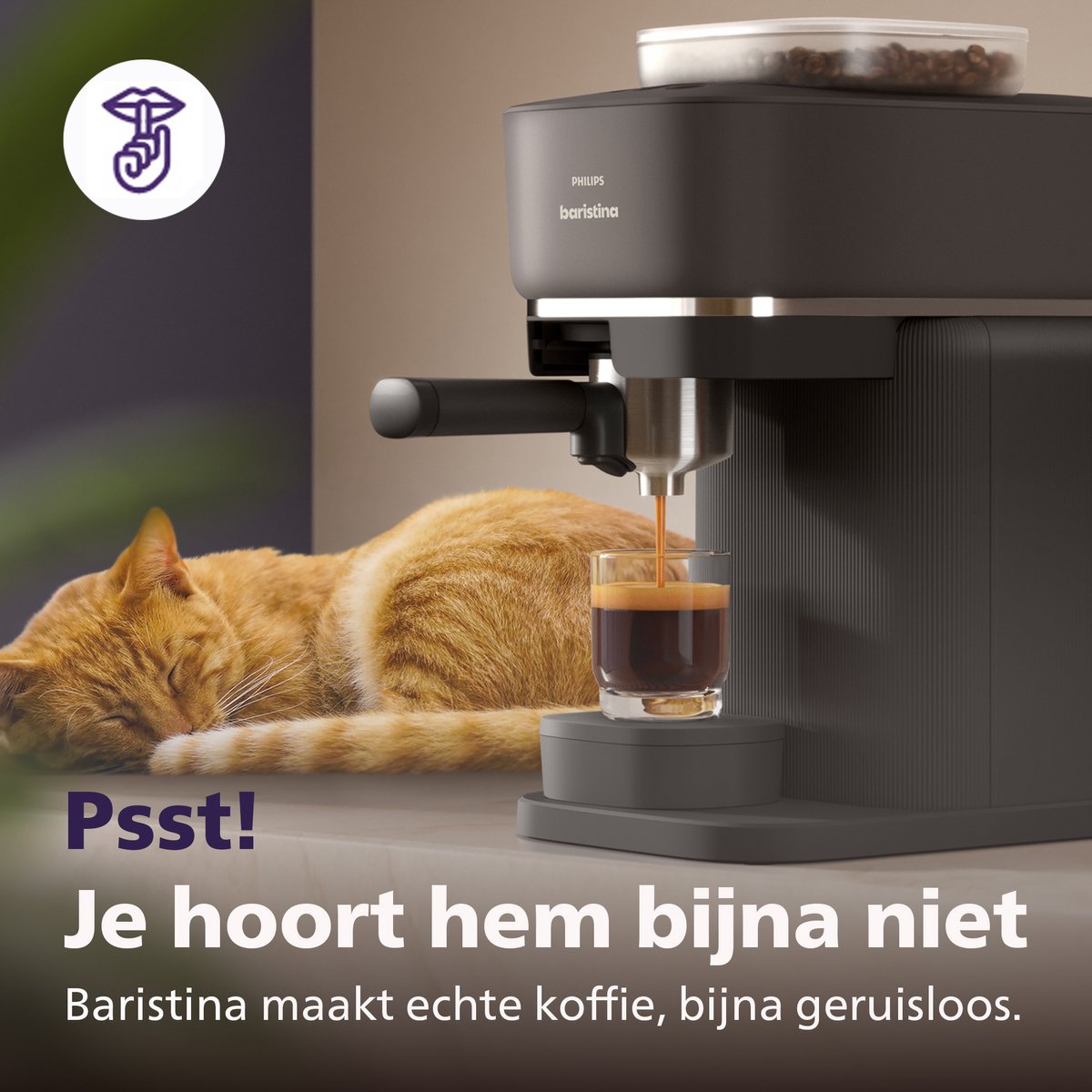 Philips Baristina - Semi-Automatische Espressomachine - Pistonmachine - Koffiemachine met bonen