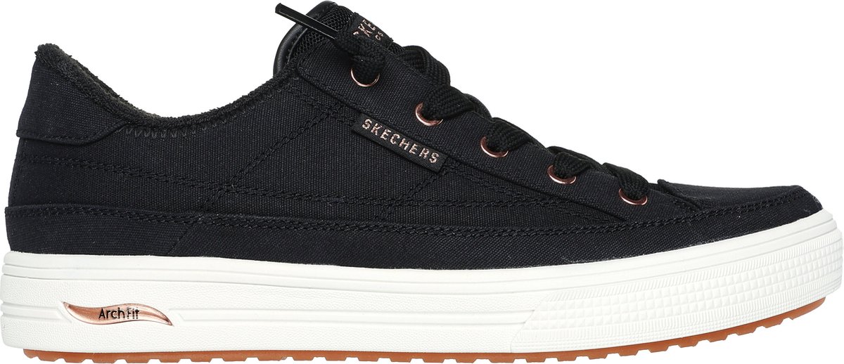sneaker, canvas, zwart, laag model, witte zool