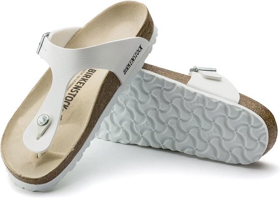 Birkenstock  - Maat 39 -  Gizeh Dames Slippers - White