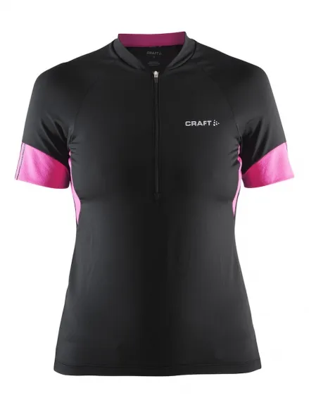 Craft Velo fietsshirt - Maat S - dames zwart/paars