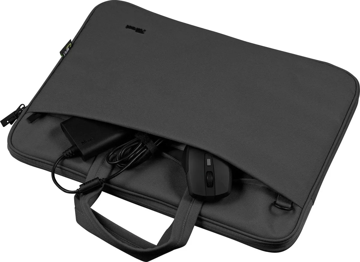 Trust Bologna Laptoptas - Milieuvriendelijk Eco - Gerecycled materiaal - 16 inch - Zwart
