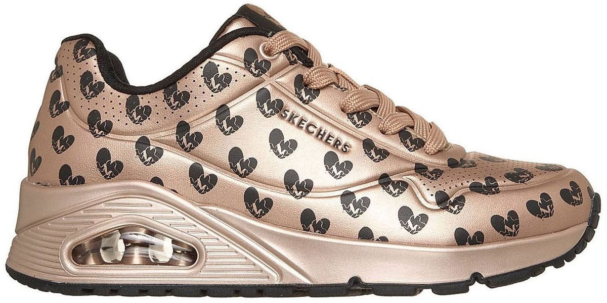 sneaker, rose-gold, hart-afbeelding, luchtkussen, sport-schoen