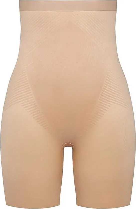 Spanx - Maat XL - Thinstincts 2.0 High Waisted Mid Thigh Short - Beige