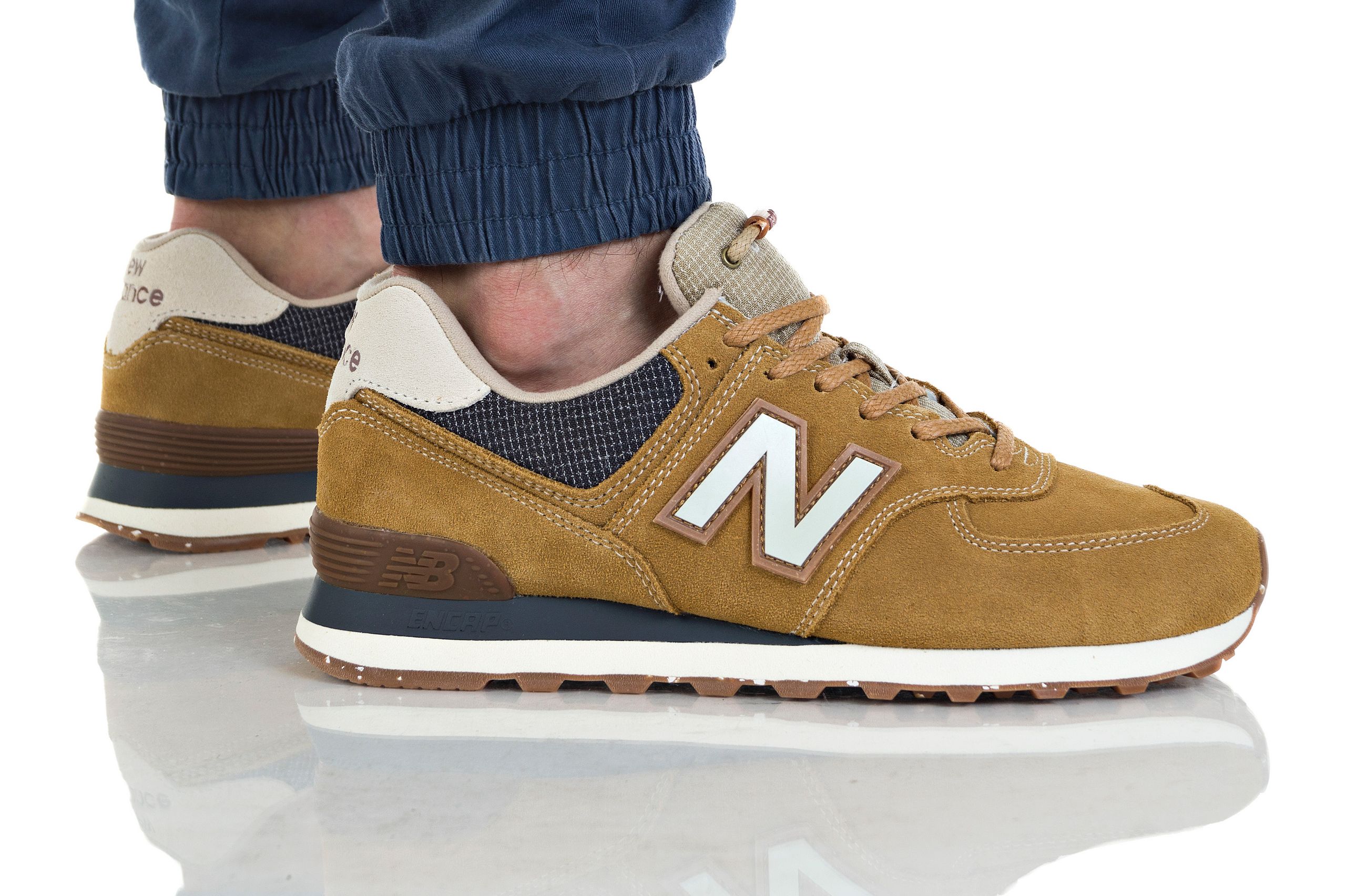 sneakers, canvas, bruin, suede, veters