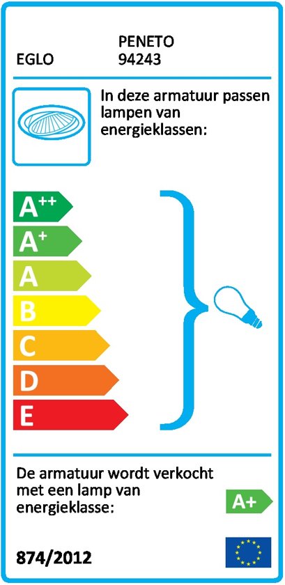 EGLO Peneto - Inbouwspotje - LED - 87mm. - Brons - Richtbaar