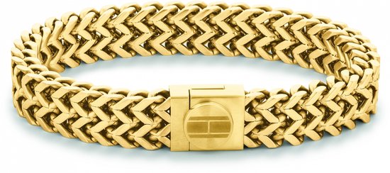 Tommy Hilfiger TJ2790246 Heren Armband - Sieraad - Schakelarmband - Staal - Goudkleurig - 21 mm lang