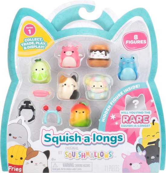 Squishmallow Squish a longs Mini Figuur 8-Pack Style 2 3 cm Mini-Figuur