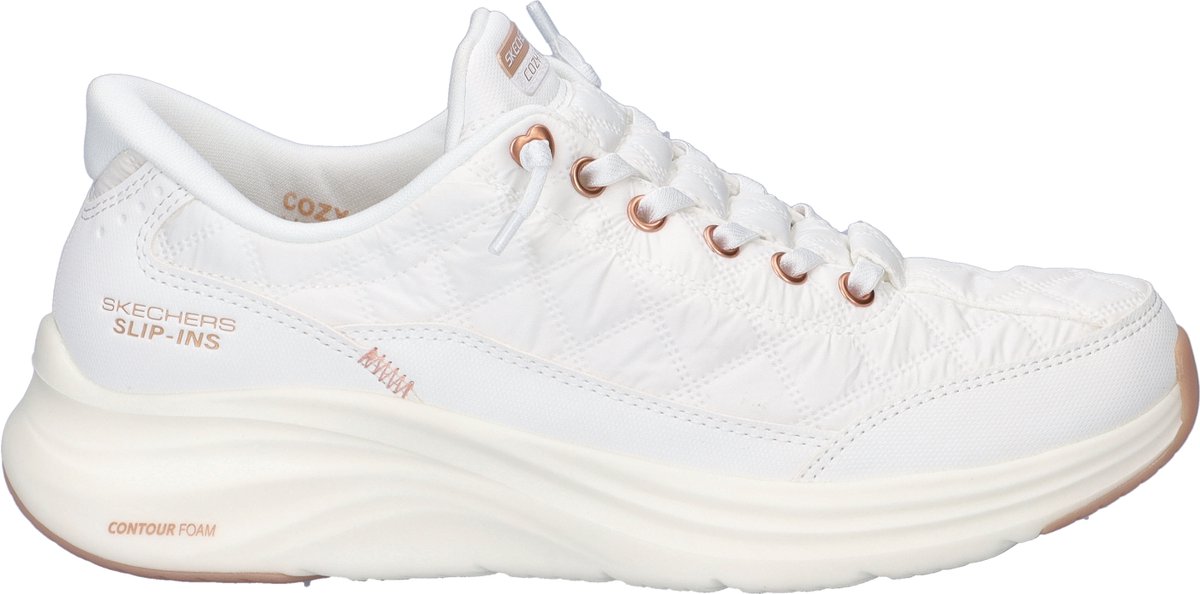 sneaker, witte schoen, dames sneaker, quilted upper, contour foam
