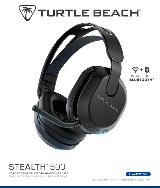 Turtle Beach Stealth 500 – Draadloze Multiplatform gaming headset – PS5, PS4, Nintendo Switch & PC